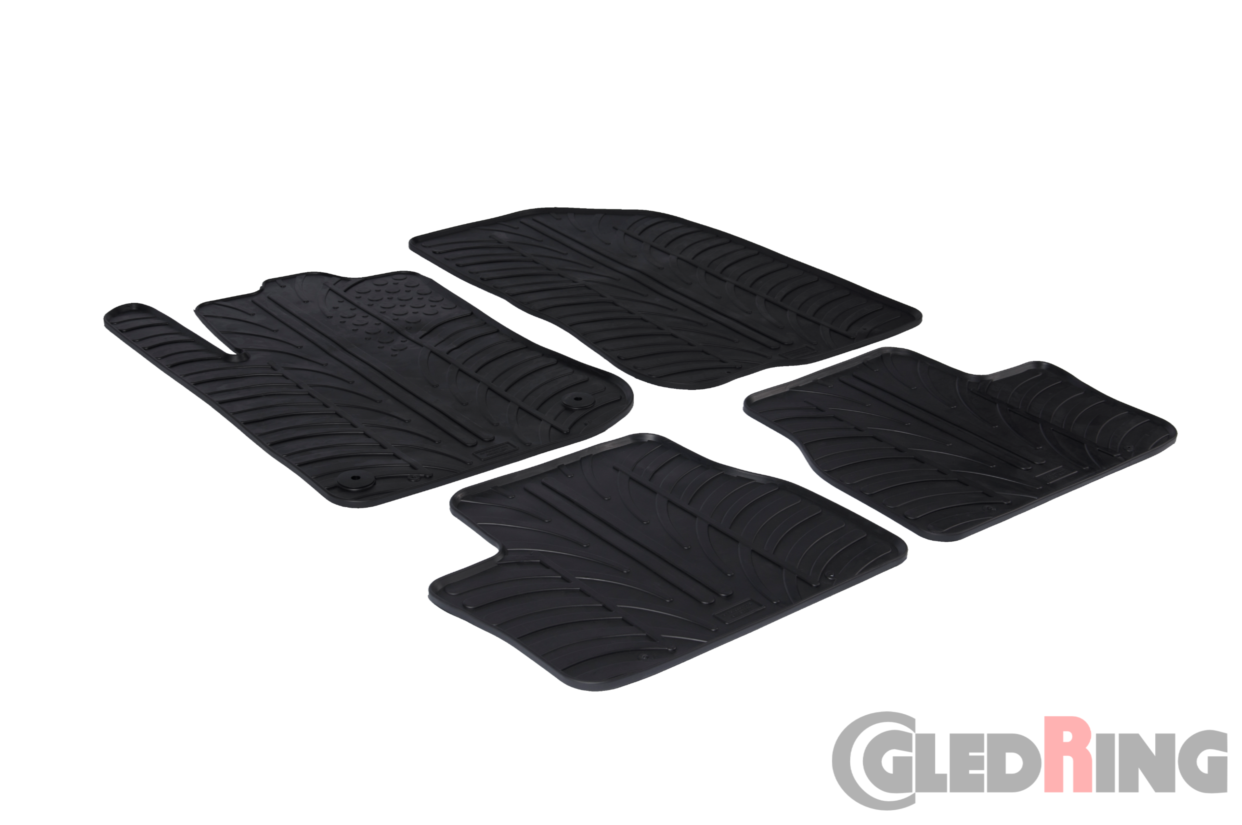 Original Gledring Passform Fußmatten Gummimatten 4 Tlg.+Fixing - Peugeot Crossover 2013->12.2019